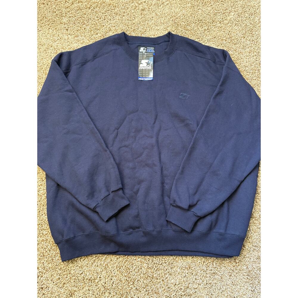 NWT Vintage Y2K Starter Pro80 Heavyweight Crewneck Navy Mens Size XXL